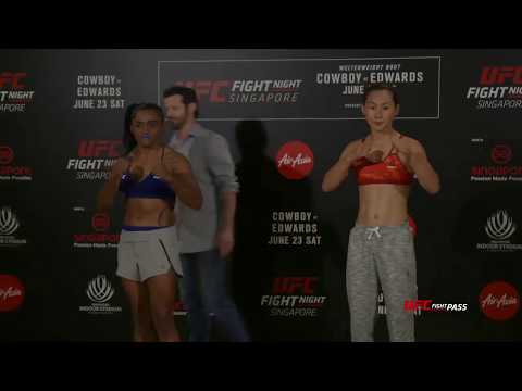 Viviane Pereira vs Yan Xiaonan Face Off UFC Fight Night Cowboy vs Edwards