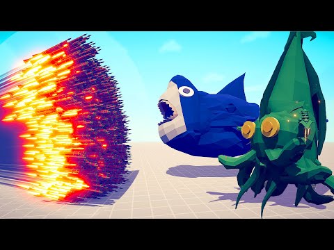 GIANTS MEGALODON & KRAKEN vs EVERY GODS - Totally Accurate Battle Simulator TABS