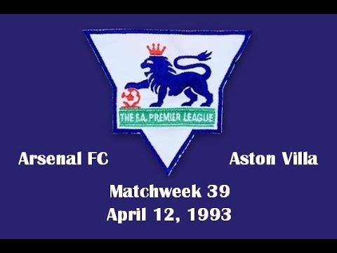 FA Premier League. Season 1992-93. Matchweek 39. Arsenal FC - Aston Villa - 0:1. Highlights.