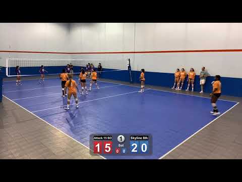 Attack 15 Sideout vs Skyline 8 Royal Baddies Set 1 Loss 27 25