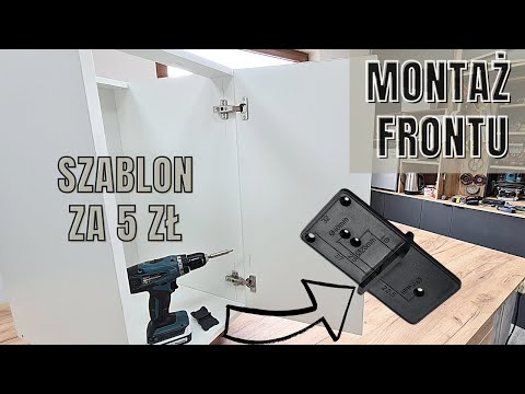 Jak zamontować front do korpusu szafki przy użyciu szablonu za 5 zł 😮 Montaż frontu meblowego🔨