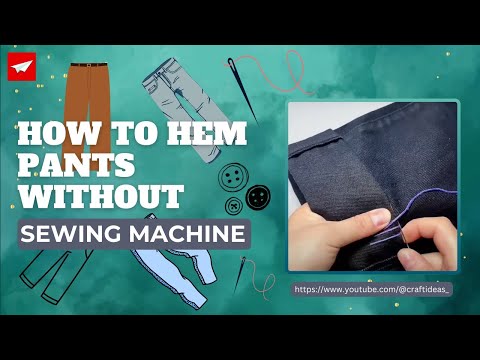 How to hem pants without a sewing machine | How to short jeans length without cutting