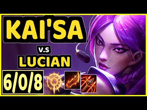 FORG1VEN (KAI'SA) vs LUCIAN - 6/0/8 KDA BOTTOM ADC CHALLENGER GAMEPLAY - EUW