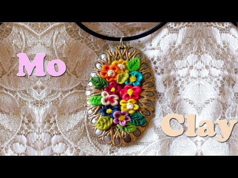 polymer clay flowers, Fiori in paste sintetiche, Flores en arcillas polimericas