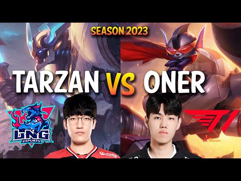 LNG Tarzan vs T1 Oner - Tarzan WUKONG vs Oner RUMBLE Jungle - Patch 13.12 KR Ranked
