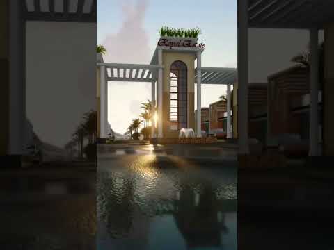 Entrance Plaza Design | housing Colony Entry Gate Design | Sunset Animation #design #animation #yt