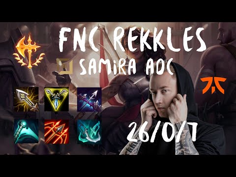 26 KILLS! - FNC REKKLES goes LEGENDARY on Samira ADC vs Kai'Sa ADC Bot - EUW Samira Guide