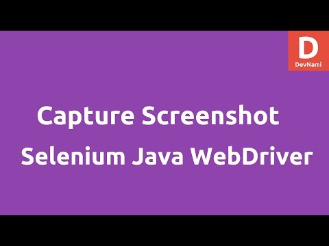 Capture Screenshot with Selenium Java WebDriver