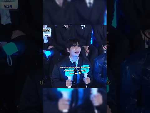The way taehyun made idols smile due to his cute reaction #txt #taehyun #mama2024 #kpop #shorts