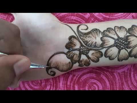 Trending Simple Arabic Mehndi Design - flowers Easy Latest Arabic Mehndi designs For Back Hands 🥰