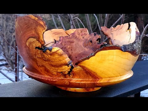 Ornamental Cherrywood Bowl, lathe turned. Support Operation Underground Railroad at ArtForOUR.org