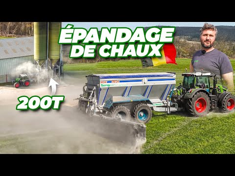 😱 90ha/J : Fendt 936 & MDM 24T à la chaux en Belgique 🇧🇪