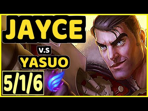 T1 FAKER (JAYCE) vs YASUO - 5/1/6 KDA MID CHALLENGER GAMEPLAY - KR
