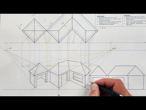 How to draw a Two Point Perspective - HSE | Page 4-18 | Grade 11