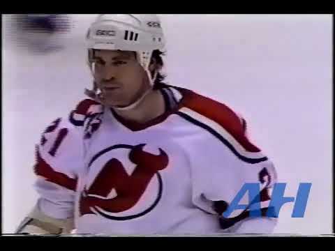 NHL Jan. 15, 1992 Randy McKay,NJ v Kevin Haller,BUF New Jersey Devis Buffalo Sabres