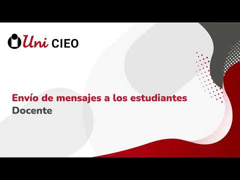 Envío de mensajes a los estudiantes
