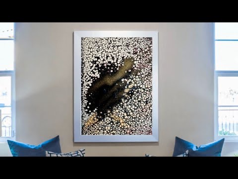 #104 Pearl Puddle Pour with Incredible Explosion of Cells - Fluid Painting Techniques