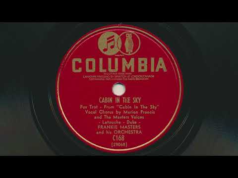 FRANKIE MASTERS Cabin In The Sky (1941) Marion Francis vocals - 78 RPM Record