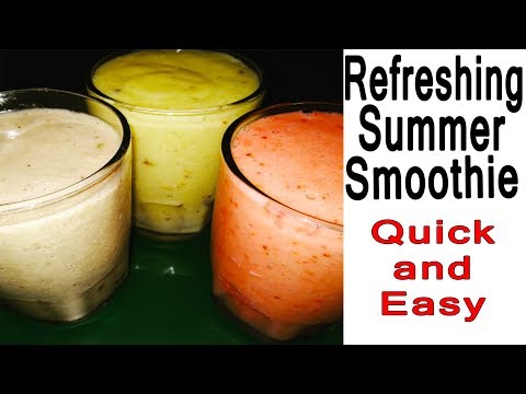 3 चविष्ट स्मूदी | 3 तरीके के फ्रेश स्मूदी गर्मियों के लिए | 3 Refreshing Summer Smoothie Video