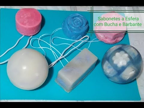 Sabonetes a Esfera com Bucha e Barbante