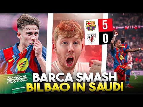 The Moment Barcelona DESTORY Athletic Bilbao 5-0 in Saudi Arabia 🇸🇦 