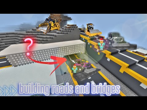 Epic Minecraft Build: Insane Road Bridge, Tunnel, Mountain Entrance!