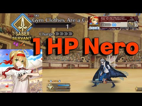 1 HP Nero in Finale Encore | Nero Claudius Exhibition Quest | Grand Nerofest 2023 | Fate/Grand Order