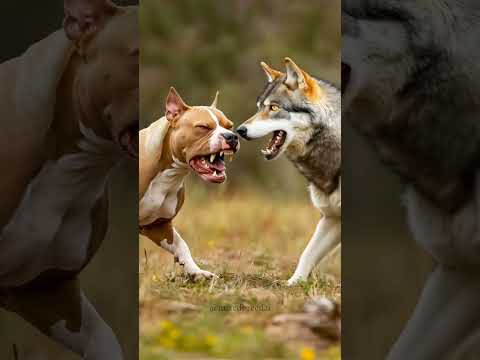 Pitbull And Wolf Mix🔥 #dog #pitbull #wolf #mix