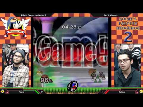 SoCal's Fastest Hedgehogs 2 - Yams (Sheik) vs. Peligro (Peach) - SSBM Top 16 Winners Singles