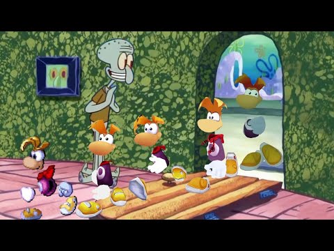 Squidward welcomes every Rayman but one