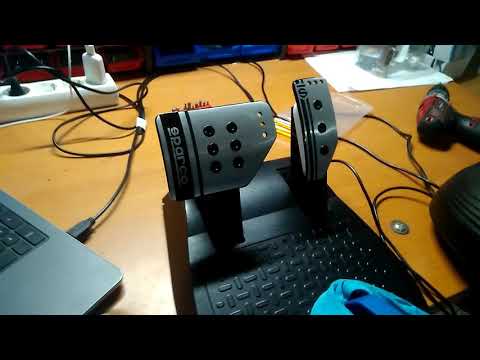 Thrustmaster 2 pedal set + load cell + squashball  test