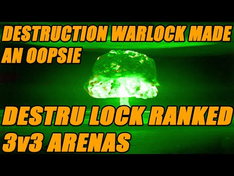 218 iLvl Chaos Bolt Legendary Destruction Warlock Ranked 3v3 Arenas - Shadowlands PvP Season 1