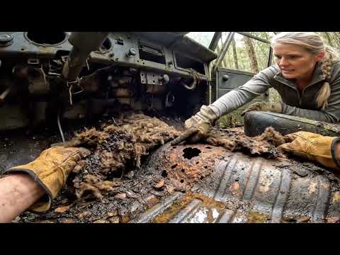 RESTORATION ABANDONED LAND ROVER 101 FORWARD CONTROL! (THE MILITARY V8 MONSTER)