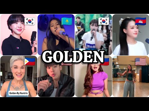 Golden - HUNTR|X  | Who sang it better comment - kpopdemonhunters cover By Different counties