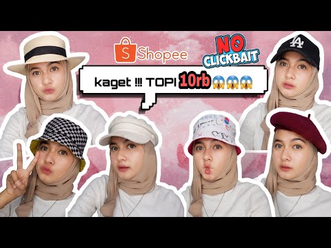 SHOPEE HAUL TOPI KEKINIAN BISA UNTUK HIJAB