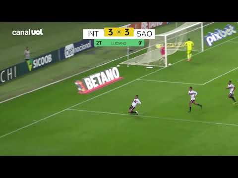 Internacional 3 x 3 São Paulo - GOL de LUCIANO
