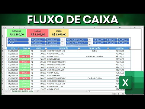 , title : 'Como Fazer Planilha de Fluxo de Caixa Diário no Excel | Controle Financeiro Pessoal e Empresarial'