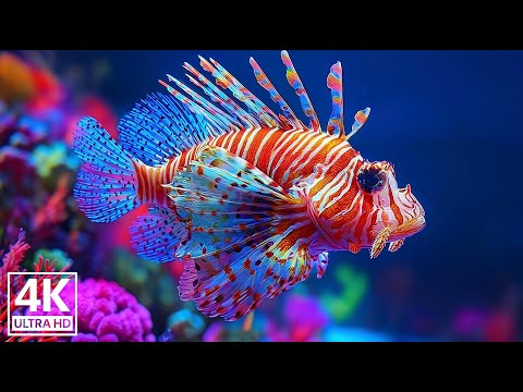 4K Shark Aquarium 🦈 | Calming Music with Sharks, Manta Rays & Colorful Ocean Fish