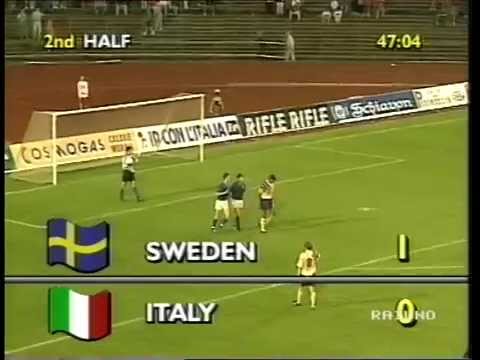Svezia-ITALIA Under 21 1-0 - Växjö, 3 giugno 1992 - Finale/Ritorno (telecronaca secondo tempo)