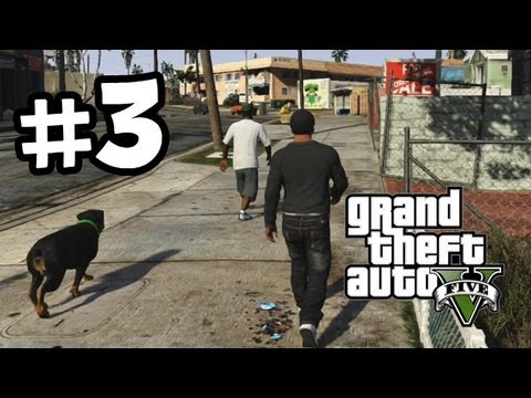 Grand Theft Auto 5 Part 3 Walkthrough Gameplay - Chop the dog - GTA V Lets Play Playthrough