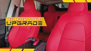 Custom Seat Cover Upgrade with Yeslak! | Model 3, Y, & 2024 Highland | Easy Install