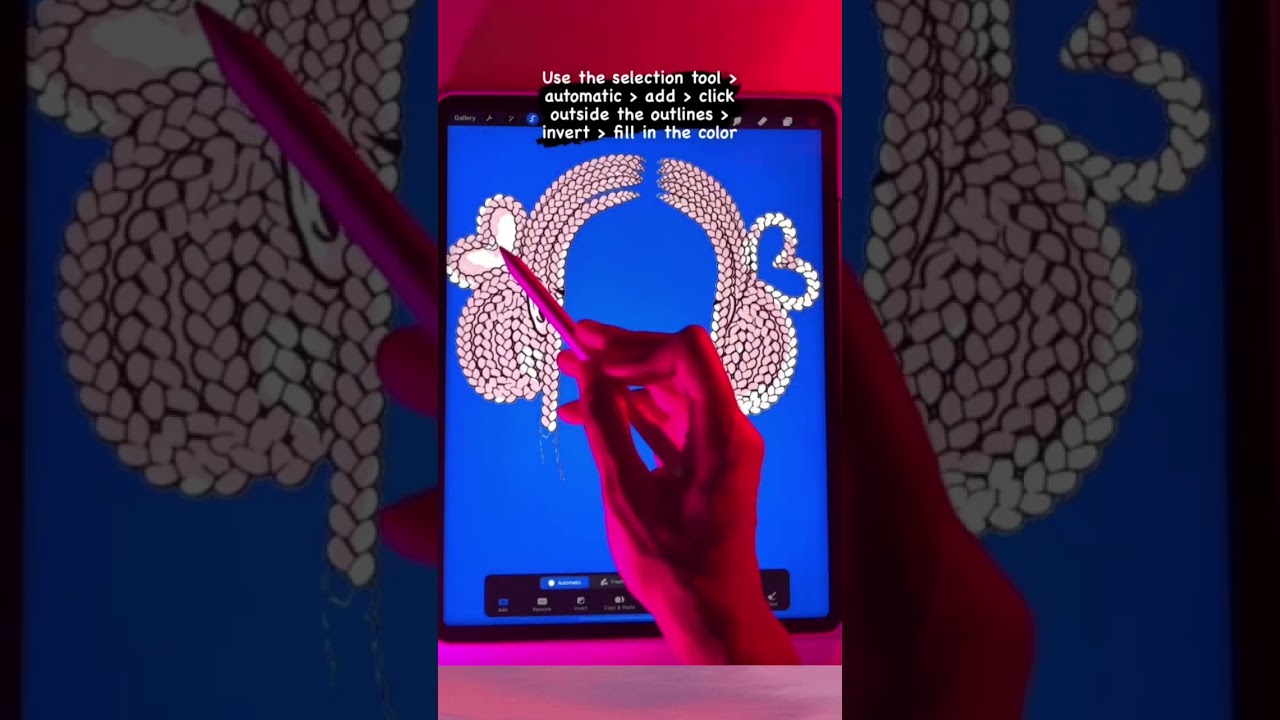 Digital Art Box Braid Portrait with Procreate