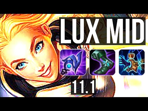 LUX vs EKKO (MID) | 11/0/4, 1000+ games, Legendary | KR Diamond | v11.1