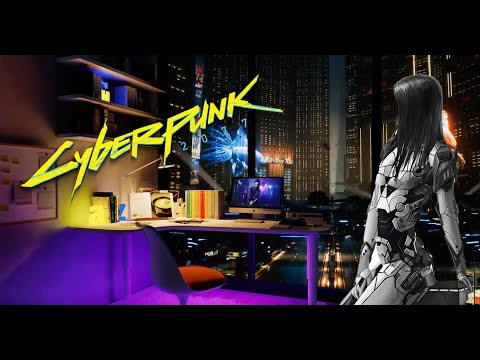 Cyberpunk night city ambient | Cyberpunk rain ambience for study