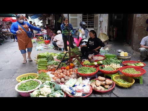 Morning Street Market Scene 2023 - Amazing Honey Beer, Vegetable, Rural Fish & More @Orussey Market