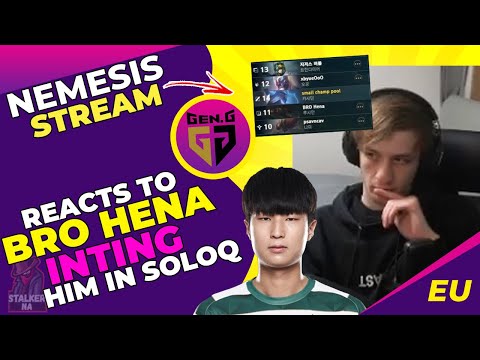 Nemesis Reacts to BRO Hena INTING Him in SoloQ 👀