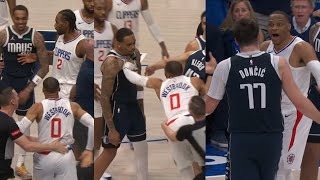 RUSSELL WESTBROOK SWINGS AT LUKA! THROWS PUNCHES! SHOCKING! FIGHT! FULL FIGHT!