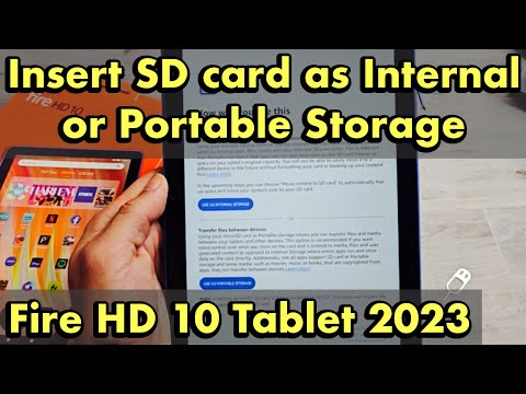 Amazon Fire HD 10 Tablet 2023: Insert SD Card as Internal or Portable Storage