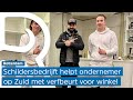 Nog meer steun voor supplementenwinkel: schilder knapt binnenboel op