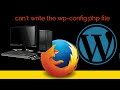 Can T Write The Wp Config Php File Wordpress